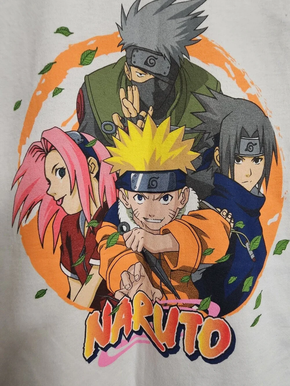 Naruto Uzumaki short sleeve crewneck graphic tee shirt boys kids youth XL 14 16